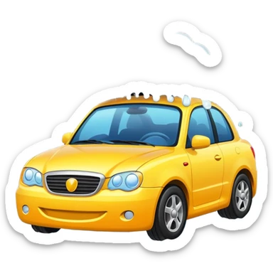 create me an image for a vertical in my super app, Car wash sticker