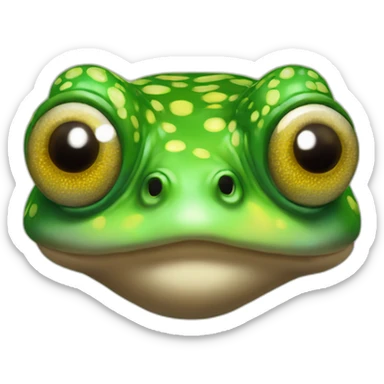 hypnotic psychodelic eyes toad sticker