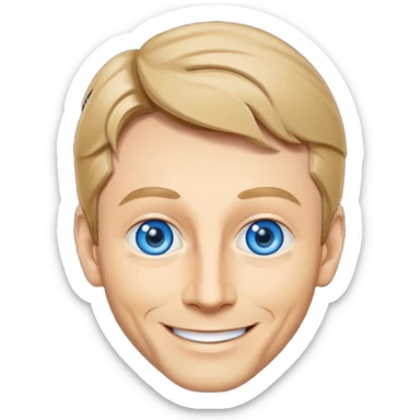 Bobby Caldwell with blue eyes sticker