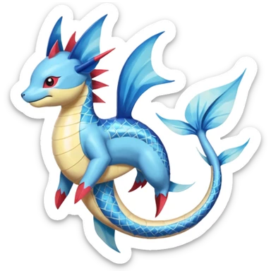 Koi-Manectric-Vaporeon-Salamence-Electrike-Amaura-Milotic-koi-Fakemon-fusion, full body sticker