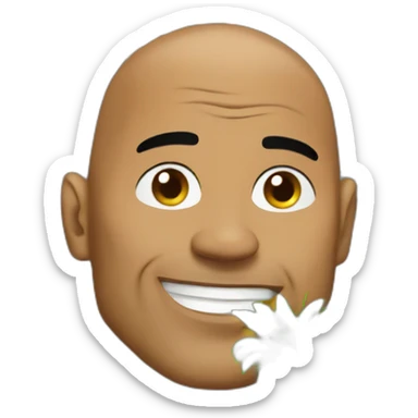 the rock with a pineapple sticker