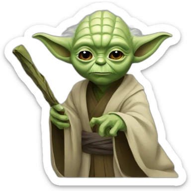 Master Yoda and the fall sticker
