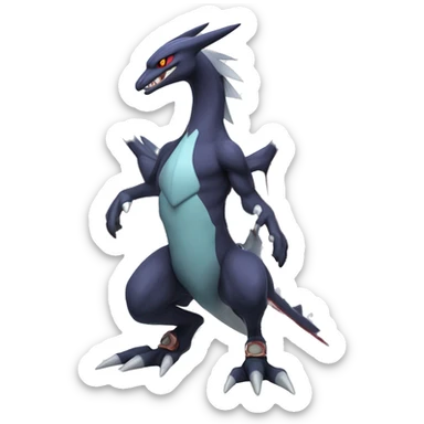 Edgy Cool Legendary Badass Godly Nargacuga-Noivern-Latias-Garchomp-Pokémon with markings Full Body sticker