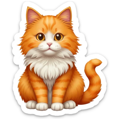 un gato naranja sticker