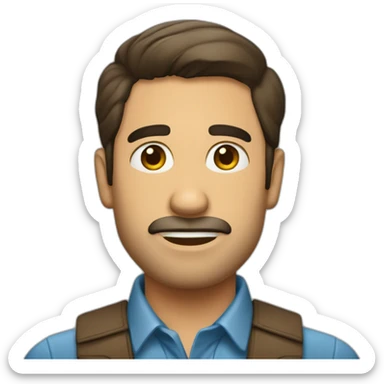 Hombre flaco rubio  sticker