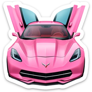 corvette rosa sticker