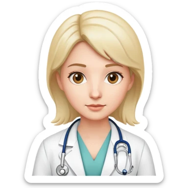 doctor with stethoscope sticker