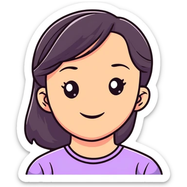 Beautiful girl with smiling eyes sticker