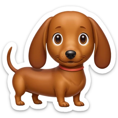 Weenie dog sticker
