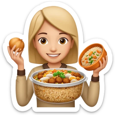 i want an emoji of biriyani delivery sticker
