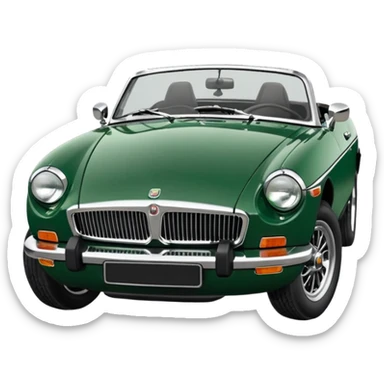 1977 British racing green Mgb roadster chrome bumper wire wheels reg plate YGR 151R  sticker