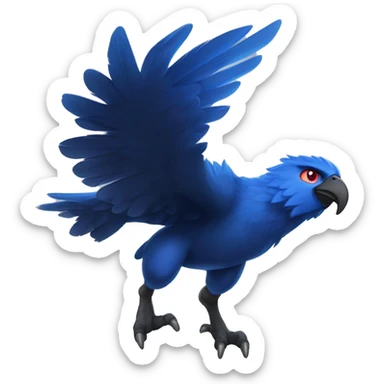Grover Legendary Pokémon:
Gallohawk
A swift Flying/Fighting-type with blue feathers and a hero’s heart. Gallohawk’s ability *Braveheart* boosts its speed when it sees an ally in trouble. sticker