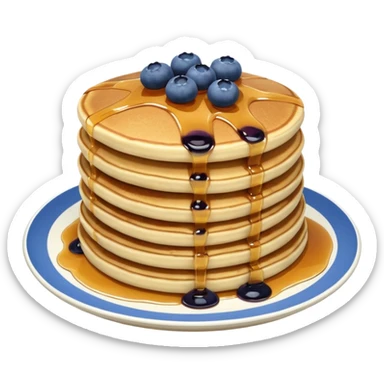 Blueberry pancakes emoji sticker