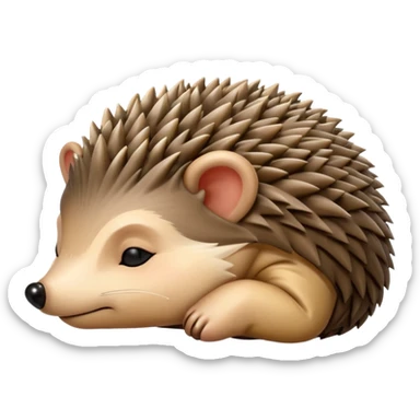 Sleeping Hedgehog sticker