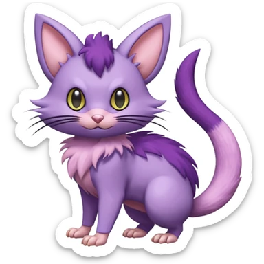 Rattata-Noibat-Skitty-Purrloin-Fakemon-hybrid-creature (full body) sticker