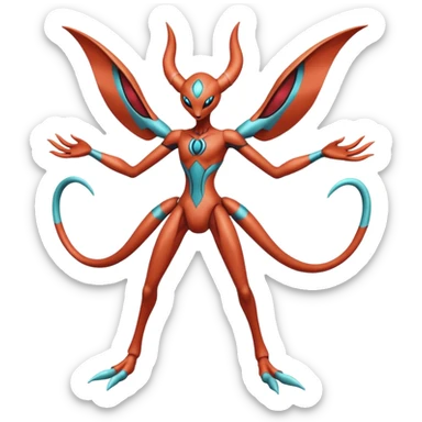 Deoxys-Yveltal-Lunala-Fakémon-hybrid-creature (full body)  sticker