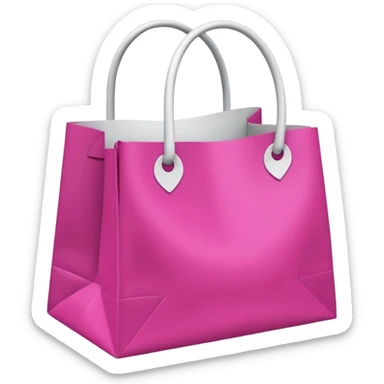 bolsa de papel fucsia con asas blancas y en el centro de la bolsa la palabra DRUNI en color blanco sticker