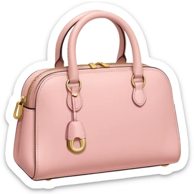 A bag in a light pink macaron color scheme sticker