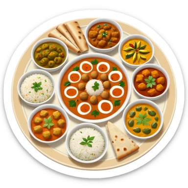 Indian food Thali sticker