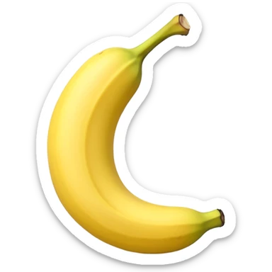 Banana peeled or cut in 3d sticker