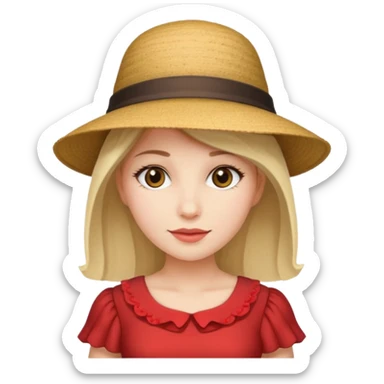 woman wit hat and dress sticker