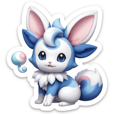 Meowstic-Sylveon-Minccino-Pokémon-Fakémon-creature sticker