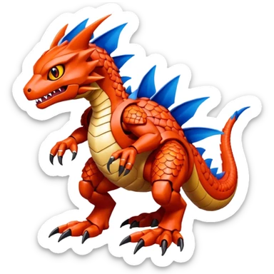 Veemon-Guilmon-Wargreymon-Protogen-Pokémon-Digimon-Fakémon-fusion-hybrid-creature sticker