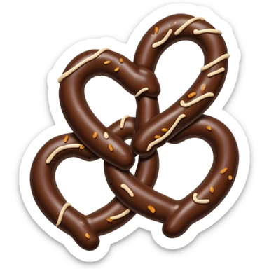  chocolate dipped pretzels with dark chocolate drizzle  sticker