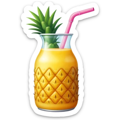 Pineapple juice bottle sticker