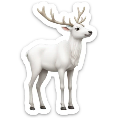 white-reindeer sticker