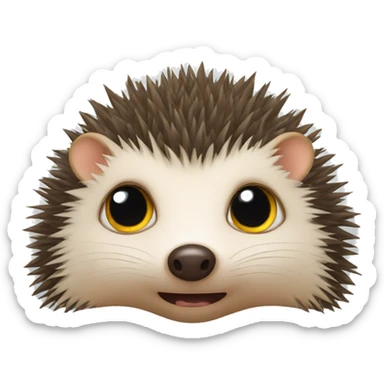 hedgehog AND "missing eye" sticker