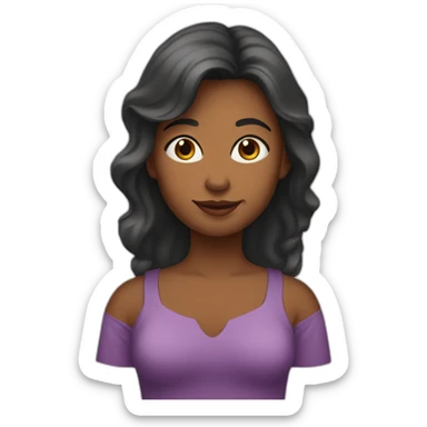 Une fille sûre les épaule de sa mère sticker