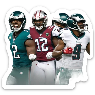 Washington commanders defeating the Philadelphia Eagles sticker
