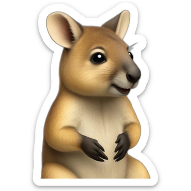super quokka wallaby sticker