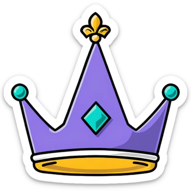 fancy king's crown with gems sticker