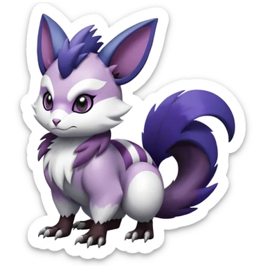 Shiny Furret-Absol-Noivern-Hybrid (Full body) sticker