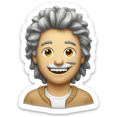 Un gars avec des dents pourries sticker