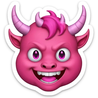 Devil emoji but pink 😈 sticker