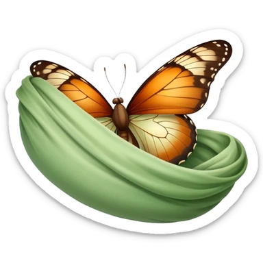 Butterfly in cocoon sticker