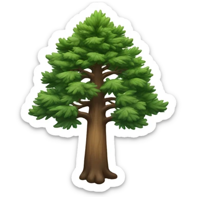 Tall pine tree sticker