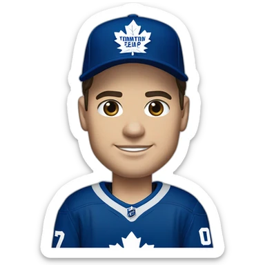 auston matthews avec le chandails de Toronto Maple leaf  sticker
