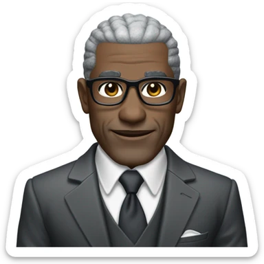 deon sanders with round face and suit and glasses and buzz cut and small eyes and over 50 small gray bearded receding hairline and small black eyes and wrinkled forehead sticker