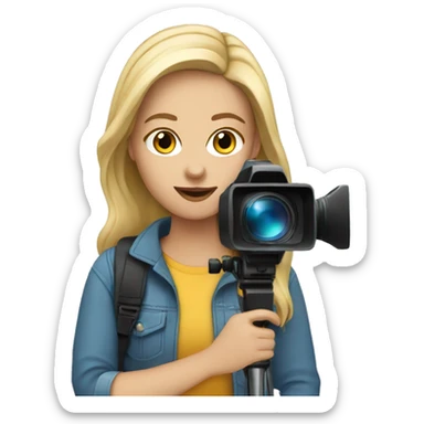 videographer white girl sticker