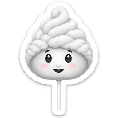 A q-tip emoji sticker