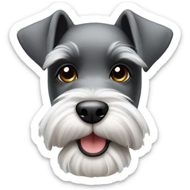 Mini Schnauzer cute face  sticker