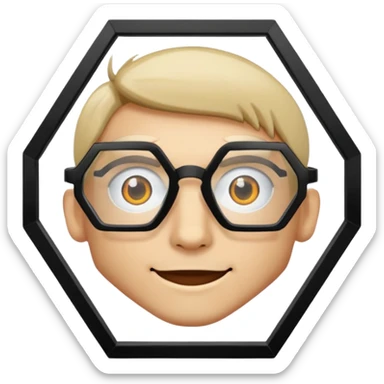 hexagon glasses sticker