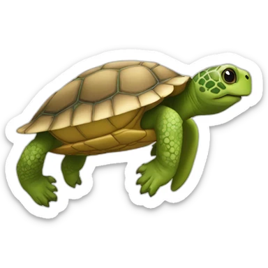 Tortue qui mange un palmier sticker