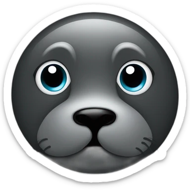 black seal wink of the eyes sticker