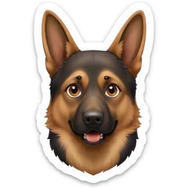 german shepard head only barkingg sticker
