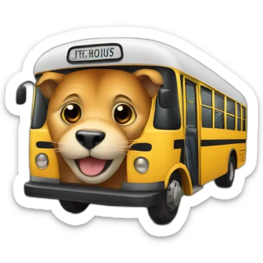 Animal in bus sticker